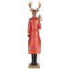Decoración Reno Clayre & Eef 5PR0190 17x18x81 cm Marrón-Rojo