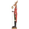 Decoración Reno Clayre & Eef 5PR0190 17x18x81 cm Marrón-Rojo