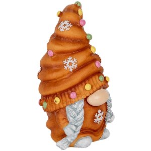 Clayre & Eef 6PR5311 Decoración Gnomo 8x8x13 cm Marrón Azul