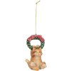 Clayre & Eef 6PR5312 Adorno Colgante Gato 6x5x9 cm Marrón y Verde