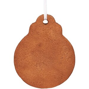 Adorno para árbol de Navidad Clayre & Eef 6PR5318 8x2x10 cm Marrón Blanco