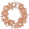 Adorno de Corona Clayre & Eef 6PR5321 Ø 18x2 cm Marrón Blanco