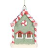 Clayre & Eef 6PR5324 Adorno Colgante Casa 6x4x8 cm Verde Blanco