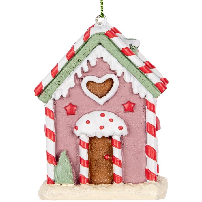 Adorno de Casa Clayre & Eef 6PR5325 6x4x8 cm Rosa, Blanco, Rojo, Negro