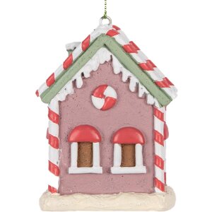 Adorno de Casa Clayre & Eef 6PR5325 6x4x8 cm Rosa, Blanco, Rojo, Negro