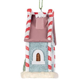 Adorno de Navidad Clayre & Eef 6PR5326 Casa 6x4x8 cm...