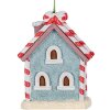 Adorno de Navidad Clayre & Eef 6PR5326 Casa 6x4x8 cm Azul Blanco