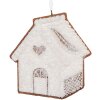 Adorno de Casa Clayre & Eef 6PR5327 9x1x10 cm Blanco Marrón