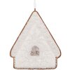 Clayre & Eef 6PR5328 Adorno Casa 9x1x10 cm Blanco Marrón