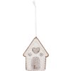 Adorno Decorativo Casa Clayre & Eef 6PR5331 Blanco-Marrón 8x1x10 cm