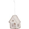 Clayre & Eef 6PR5332 Adorno Colgante Casa 9x1x10 cm Blanco