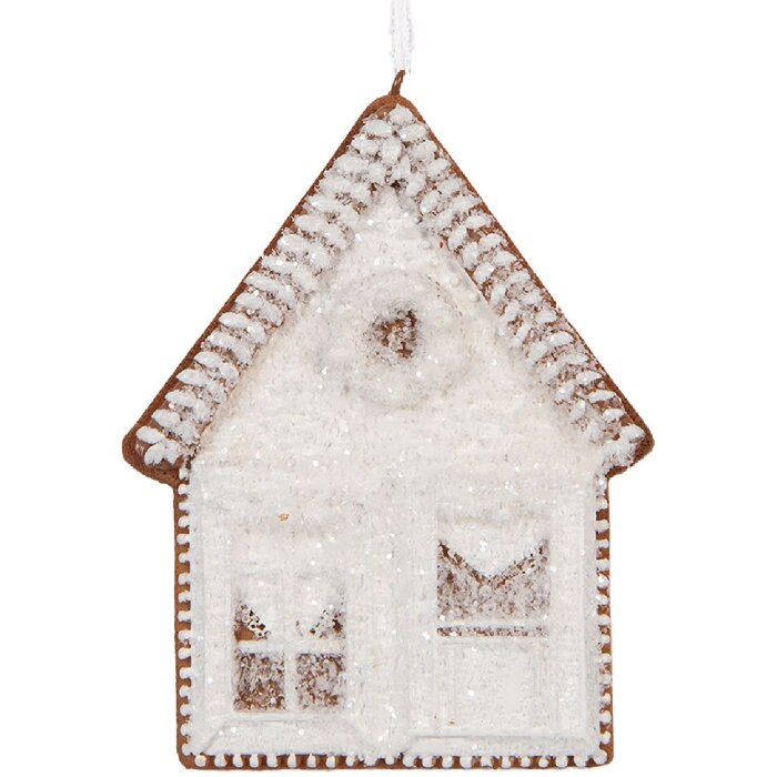 Adorno Decorativo Casa Clayre & Eef 6PR5333 8x1x10 cm Blanco y Marrón