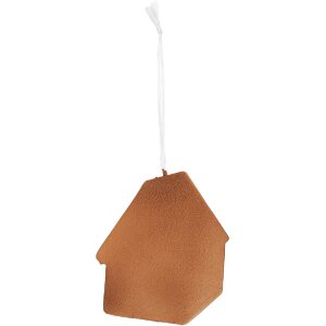 Clayre & Eef 6PR5334 Adorno Colgante Casa 9x1x10 cm Blanco Marrón
