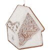 Clayre & Eef 6PR5334 Adorno Colgante Casa 9x1x10 cm Blanco Marrón