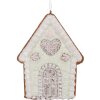 Clayre & Eef 6PR5336 Adorno Colgante Casa 8x1x10 cm Verde Blanco