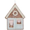 Clayre & Eef 6PR5337 Adorno Colgante Casa 8x1x10 cm Azul Blanco