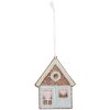 Clayre & Eef 6PR5337 Adorno Colgante Casa 8x1x10 cm Azul Blanco