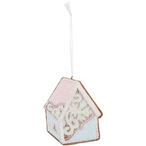 Clayre & Eef 6PR5341 Adorno Casa Azul Rosa 9x1x10 cm