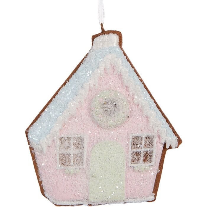 Adorno colgante Casa Clayre & Eef 6PR5342 Rosa y Verde 9x1x10 cm