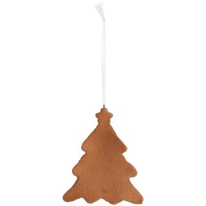 Clayre & Eef 6PR5343 Decoración Adorno Árbol de Navidad 9x1x10 cm Blanco Marrón