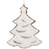 Adorno navideño Clayre & Eef 6PR5344 para árbol de Navidad 9x1x10 cm Blanco, Marrón