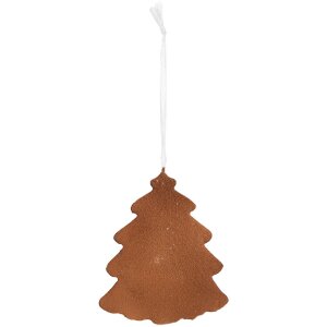 Adorno de Navidad Árbol de Navidad Clayre & Eef 6PR5345 9x1x10 cm Blanco Marrón
