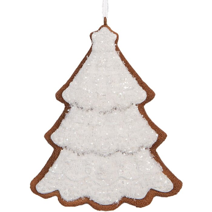 Adorno de Navidad Clayre & Eef 6PR5346 9x1x10 cm Blanco Marrón