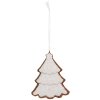 Adorno de Navidad Clayre & Eef 6PR5346 9x1x10 cm Blanco Marrón