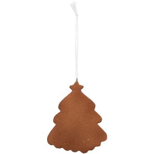 Clayre & Eef 6PR5347 Adorno para Árbol de Navidad 9x1x10 cm Blanco Marrón