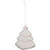 Clayre & Eef 6PR5347 Adorno para Árbol de Navidad 9x1x10 cm Blanco Marrón