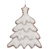 Clayre & Eef 6PR5349 Adorno para árbol de Navidad 9x1x10 cm Blanco Marrón