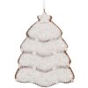 Clayre & Eef 6PR5350 Adorno Navideño 8x1x10 cm Blanco Marrón