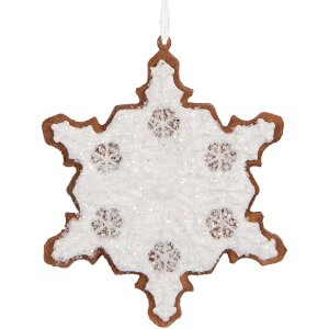 Clayre & Eef 6PR5351 Adorno Colgante Copo de Nieve...