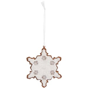 Clayre & Eef 6PR5351 Adorno Colgante Copo de Nieve...