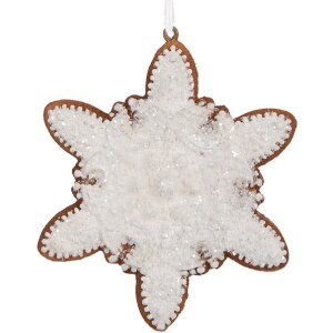 Adorno de Nieve Clayre & Eef 6PR5352 9x1x10 cm Blanco...