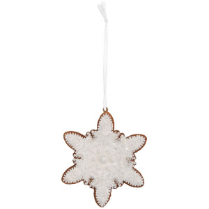 Adorno de Nieve Clayre & Eef 6PR5352 9x1x10 cm Blanco...