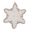 Adorno de Nieve Clayre & Eef 6PR5352 9x1x10 cm Blanco Marrón
