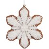 Clayre & Eef 6PR5353 Adorno de Nieve 9x1x10 cm Blanco