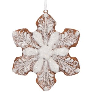 Adorno de Nieve Clayre & Eef 6PR5354 9x1x10 cm Blanco...