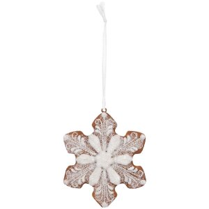 Adorno de Nieve Clayre & Eef 6PR5354 9x1x10 cm Blanco...