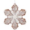 Adorno de Nieve Clayre & Eef 6PR5354 9x1x10 cm Blanco Marrón