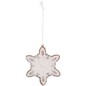 Adorno de Nieve Clayre & Eef 6PR5355 9x1x10 cm Blanco...