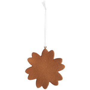 Adorno de Nieve Clayre & Eef 6PR5356 9x1x10 cm Blanco