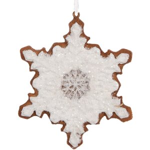 Clayre & Eef 6PR5357 Adorno Colgante Copo de Nieve...