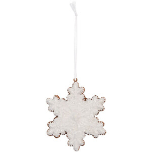 Adorno de Nieve Clayre & Eef 6PR5358 9x1x10 cm Blanco...