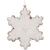 Adorno de Nieve Clayre & Eef 6PR5358 9x1x10 cm Blanco y Marrón
