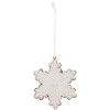 Adorno de Nieve Clayre & Eef 6PR5358 9x1x10 cm Blanco y Marrón