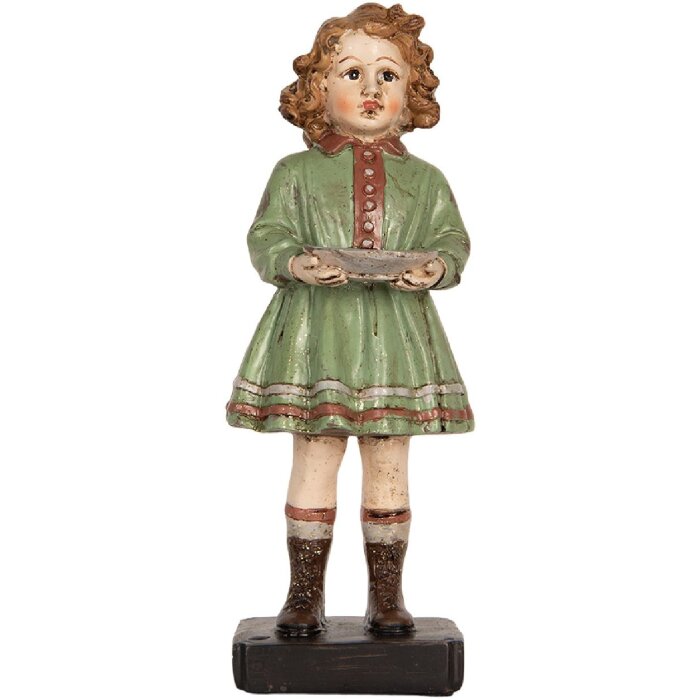 Decoración Niño Clayre & Eef 6PR5557 9x8x21 cm Verde-Beige