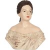 Busto decorativo mujer Clayre & Eef 6PR5562 18x11x21 cm Beige/Marrón