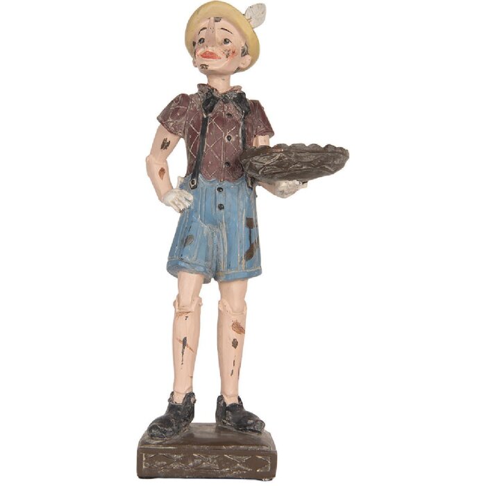 Figura decorativa de Pinocchio Clayre & Eef 6PR5575 14x10x31 cm